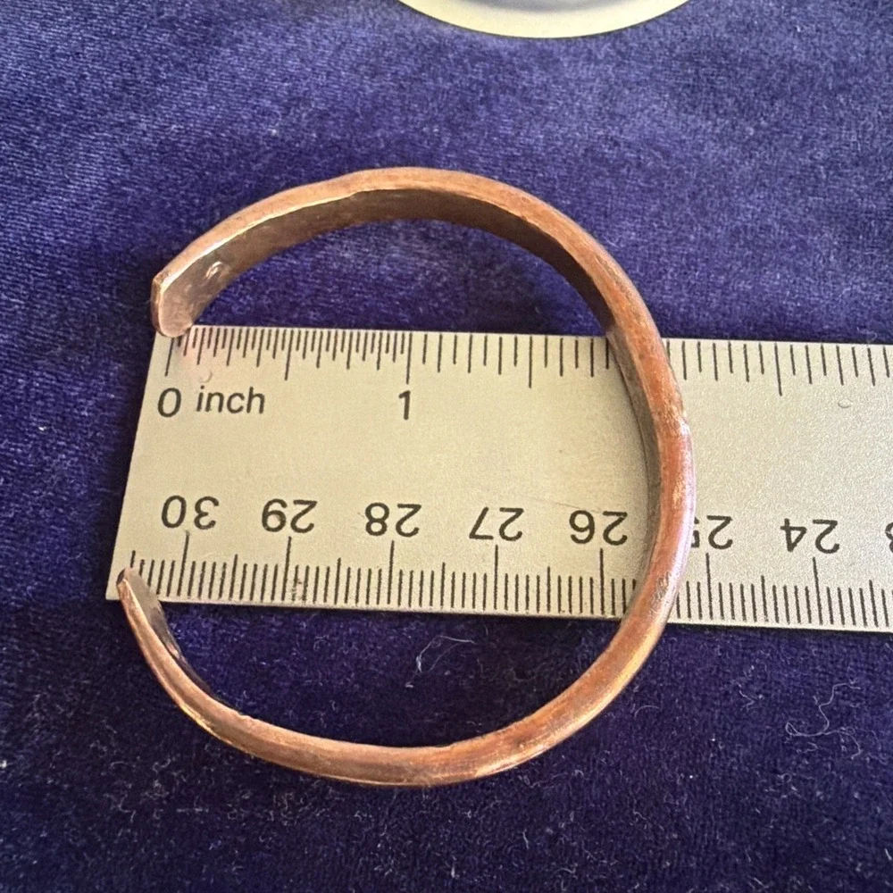 Pure Copper Bracelet Love Hand Made 24.5g Adjustable